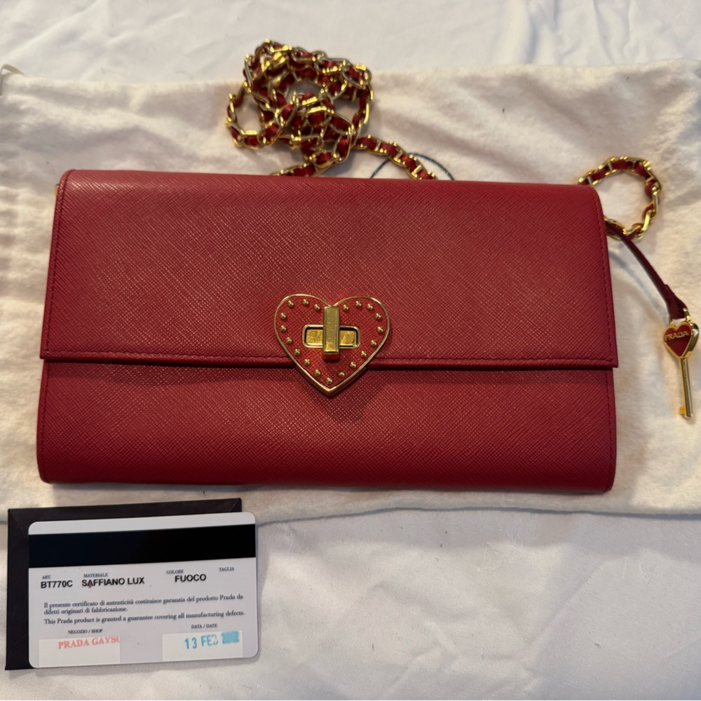 Red Heart-Embellished Prada limited edition ❤️